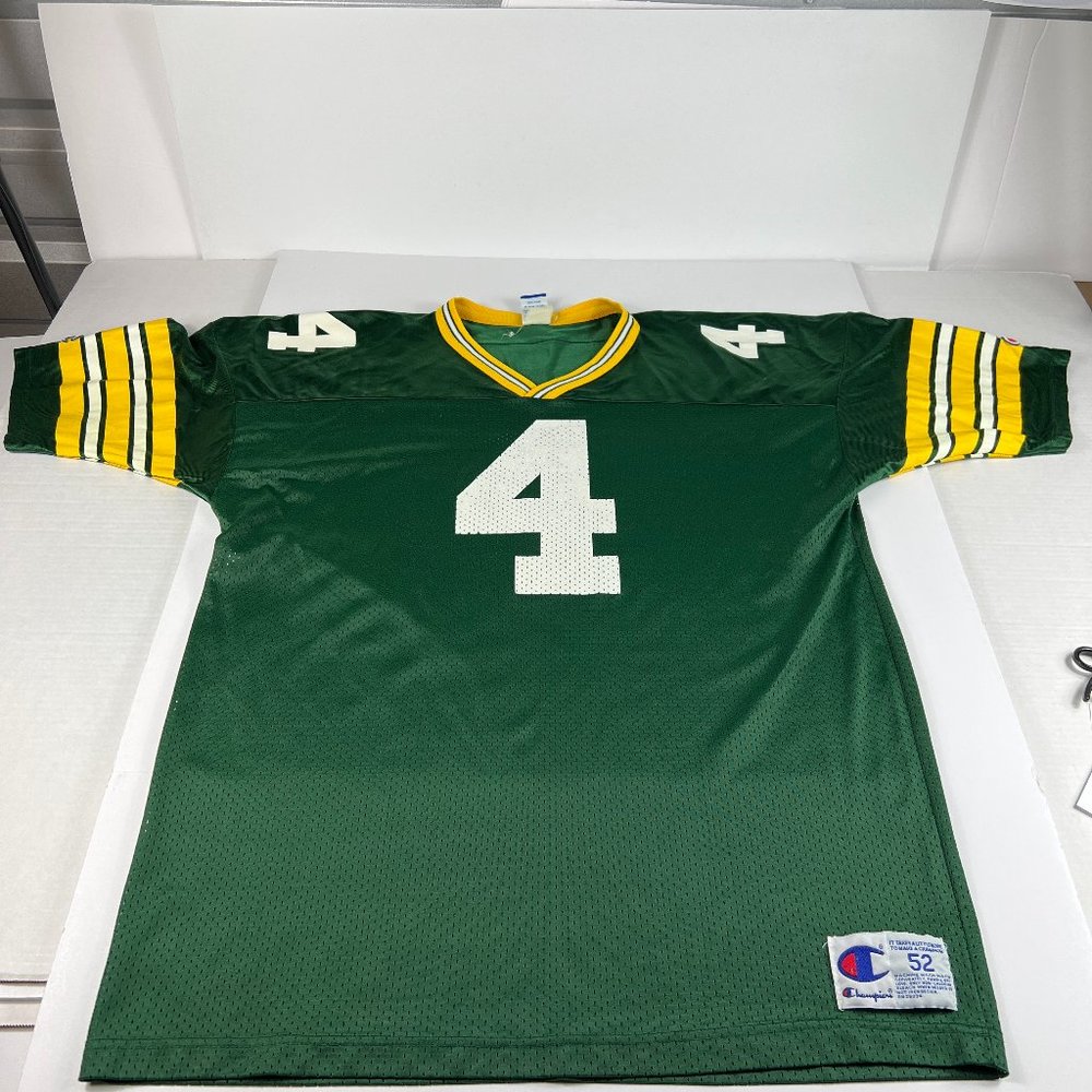 Y2K Champion Brett Favre Green Bay Packers 4 NFL Jersey 52 Extra Large Green